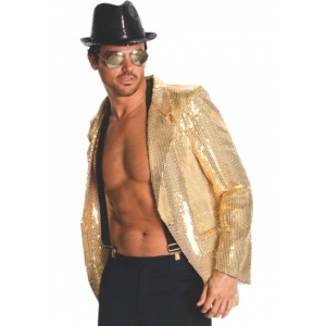 Gold Sequin Jacket 70s Costume - Mens 70s Disco Costumes